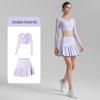 Women's Yoga Mesh T-Shirt & Skirt Set