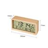 Large Screen Date Temperature LED Wooden Digital Alarm Clock Multifunctional Humidity Backlight 12/24 Hour Snooze Table Clock