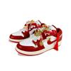Jordan Air Jordan 1 Slip Resistant Abrasion Resistant Low top Vintage Basketball Shoes Unisex White Red Gold 553558-163(Team619-)