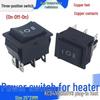KCD4 Rocker Switch: 16A 250V, 6-Pin, 3-Position Power Button for Electric Heater/Welder