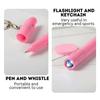 3 In 1 Emergency Ballpen With Led Flashlight & Whistle Keychain