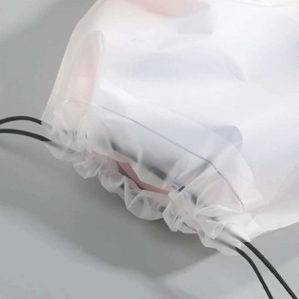 1Pc Transparent Pocket Drawstring Storage Bag for Travel Shoe Towel Organizer Bag Matte Dustproof Waterproof Grocery Storage Bag