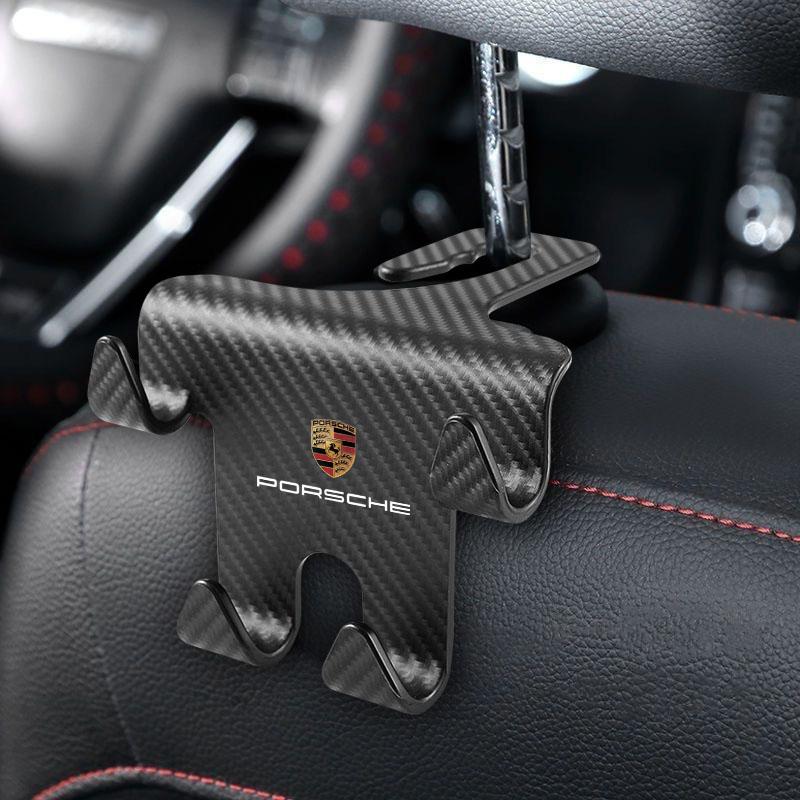 Car Seat Headrest Hook Universal Phone Holder Backseat Organizer For Porsche 911 Cayenne Panamera Macan Boxster Carrera-GT 928 944 918