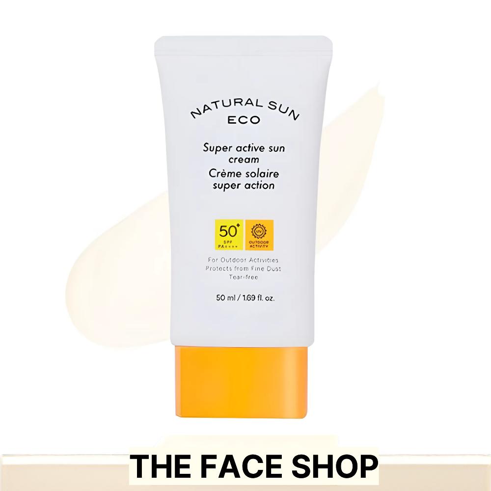 

THE FACE SHOP Natural Sun Eco Super Active Sunscreen SPF50+ PA++++ – UV Defense Cream 50ml