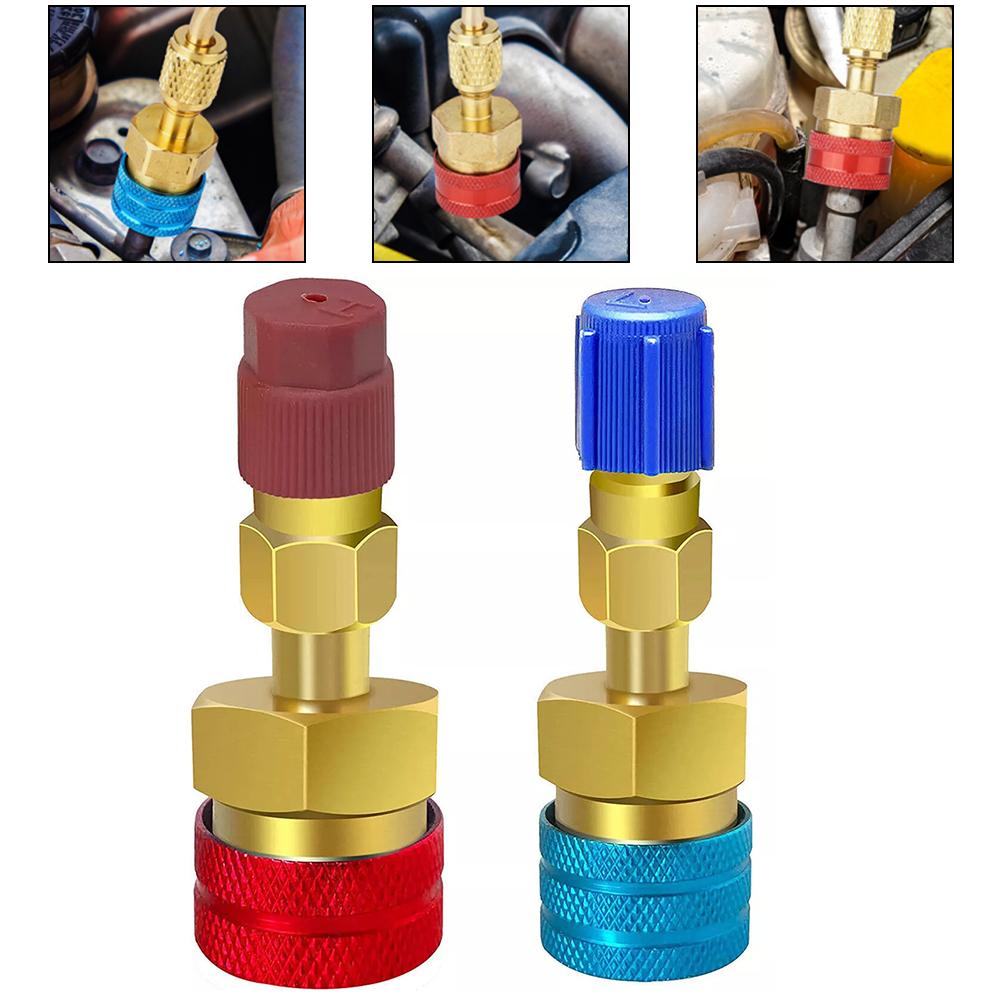 Easy Disassembly For AC System Diagnostic Car A/C Conversion Kit A/C Charging Adapter Ergonomic Knurled Grip Leak-proof