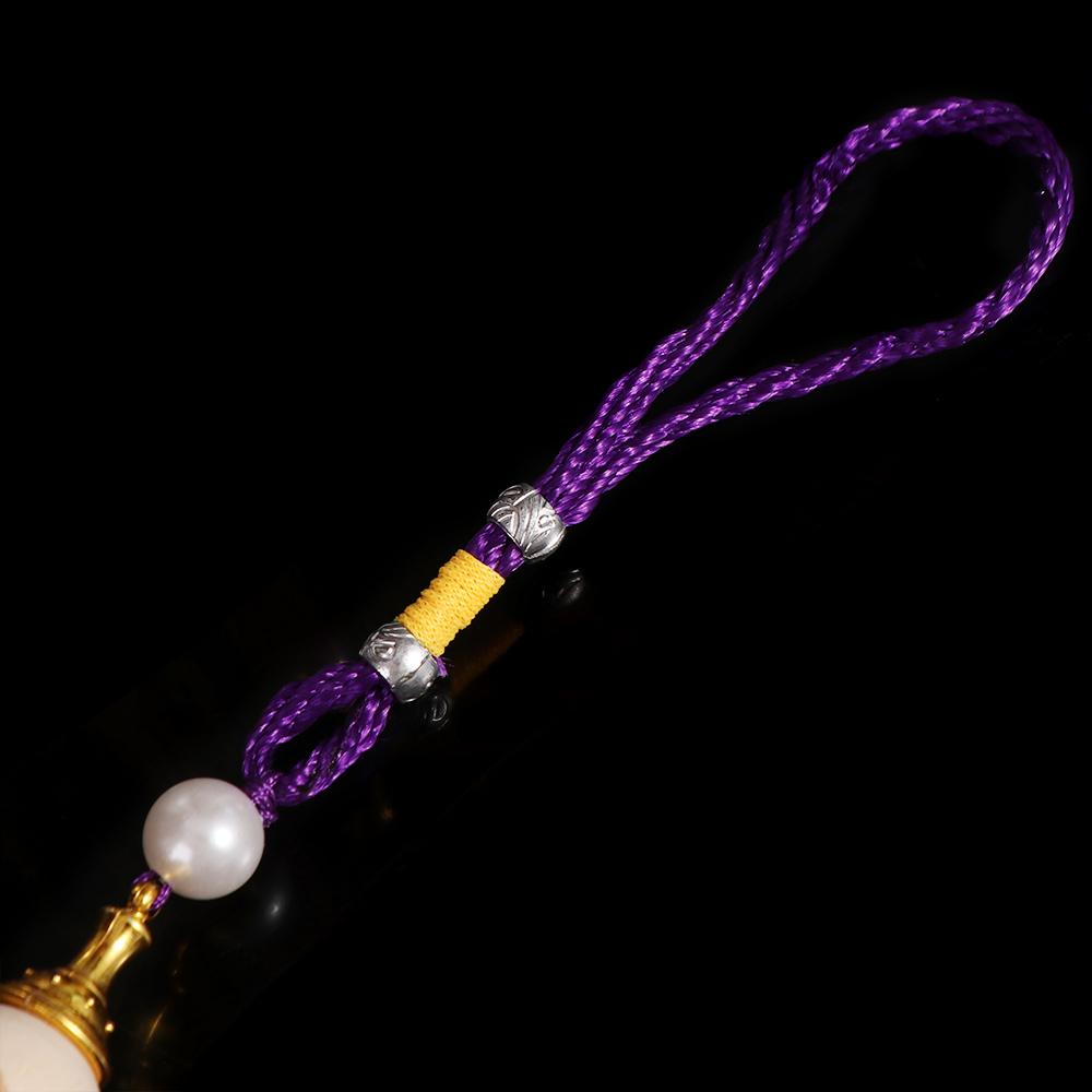 Gold Foil Bottom Double Spike Gourd Pendant Chinese Style Car Interior Accessories  Home Decoration