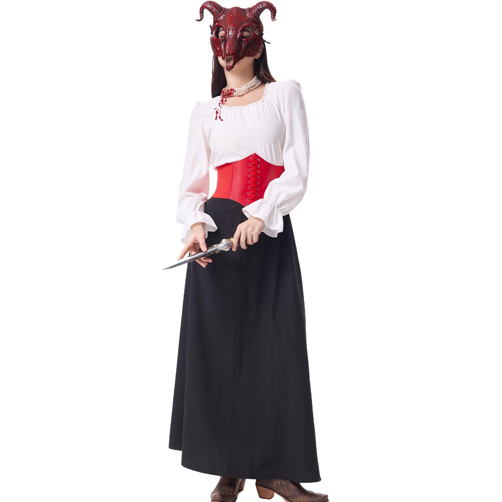 

Women s Themed Party Activity Costume Set Daily Special Outfit XS червоний