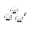 3Pcs Guitar Knobs Amber Top Hat Knobs Guitar Speed Control Knobs Volume Tone Control Knobs Fits 4.5mm/0.18" Rotary Shaft