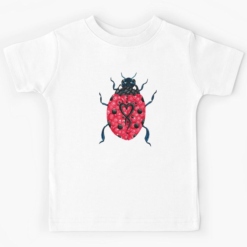 Love Bug, Lady Bug Maximalist Art Kids T-Shirt 170