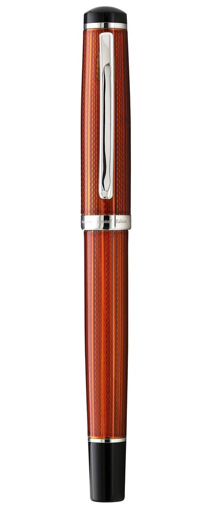 Xezo Incognito Diamantslipad Numrerad Mediumspets Reservoarpenna Solstensorange Platinabelagd Ingen penna är lackerad. pläterad. samma.