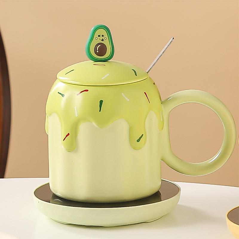 55 Degree Warm Cup Constant Temperature Cup Ceramic Cup Souvenir Mug Opening Gift Automatic Heating Cup Water Cup