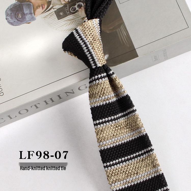 Stylish British Casual Slim Fit Knit Wool Tie, Unisex, 6cm Width.