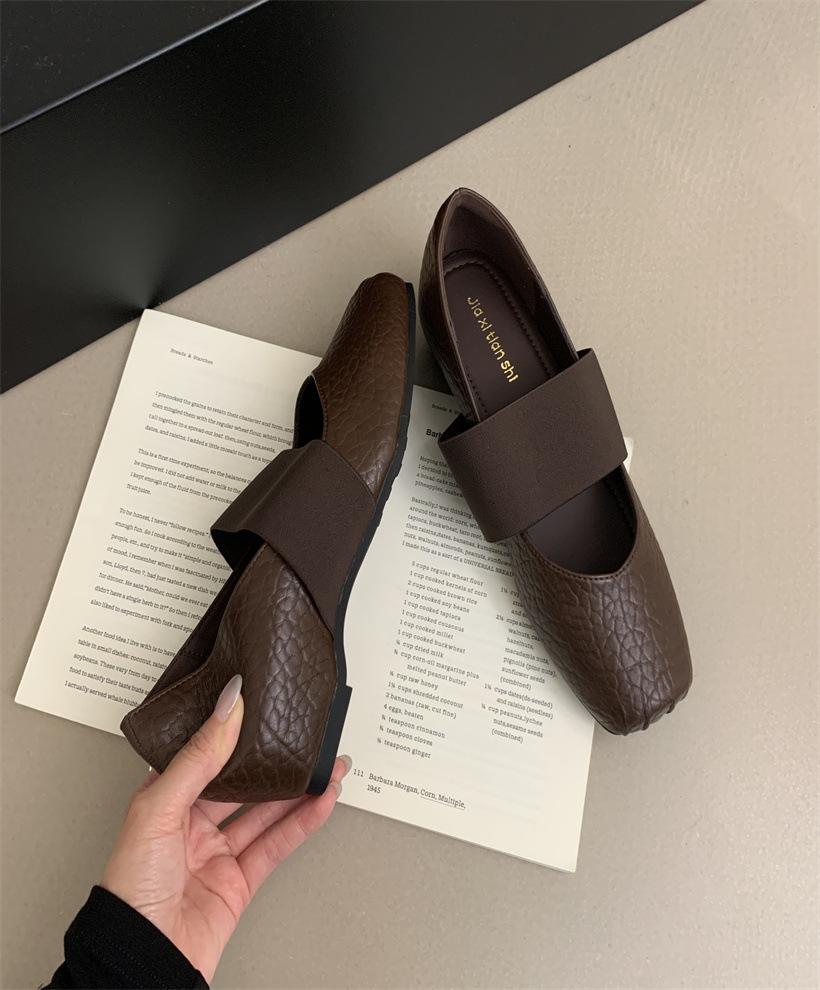 

Ретро французский стиль крутые туфли Мэри Джейн дизайн с принтом слона балетки супер мягкие модные туфли 39 коричневый