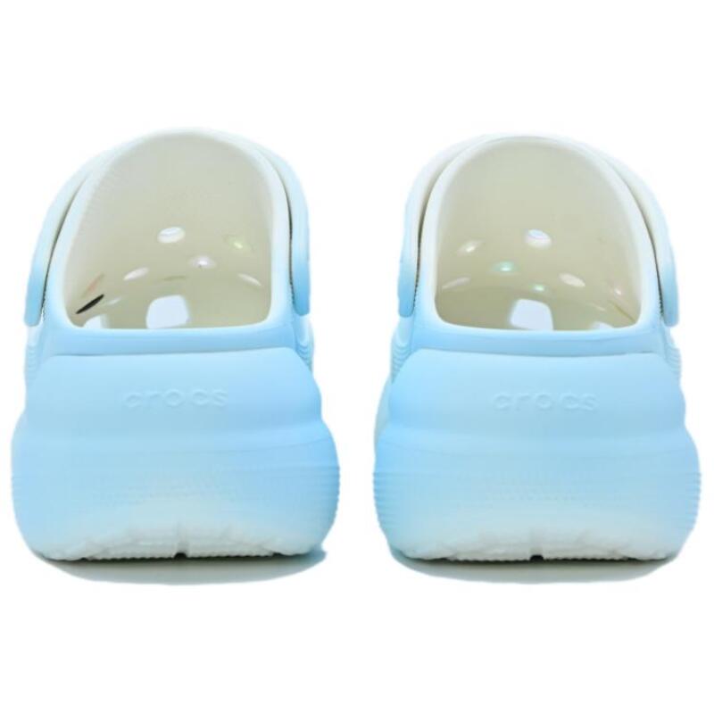 Crocs Crush Clog Summer Dream Bubble Sea Salt Exquisite Hole Shoes Unisex White Blue