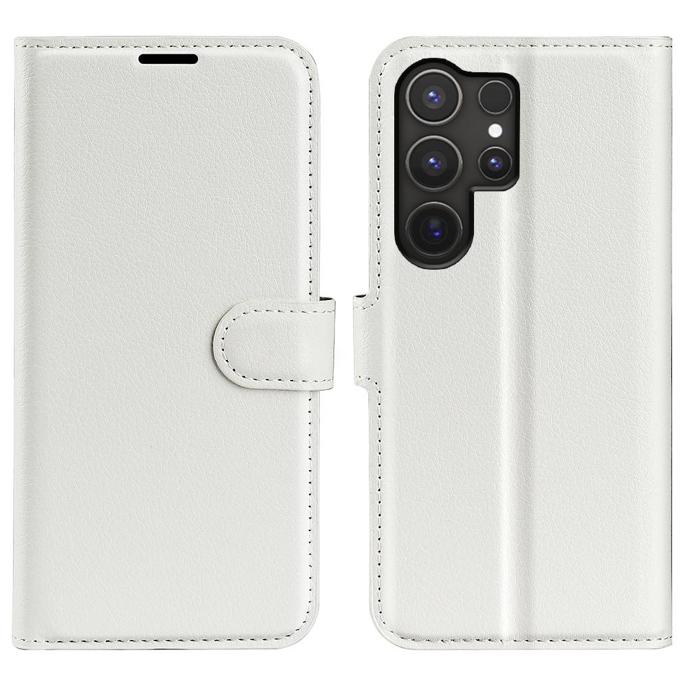 For Samsung Galaxy S24 Ultra Wallet Case Litchi Texture Shockproof Leather Flip Stand Phone Cover