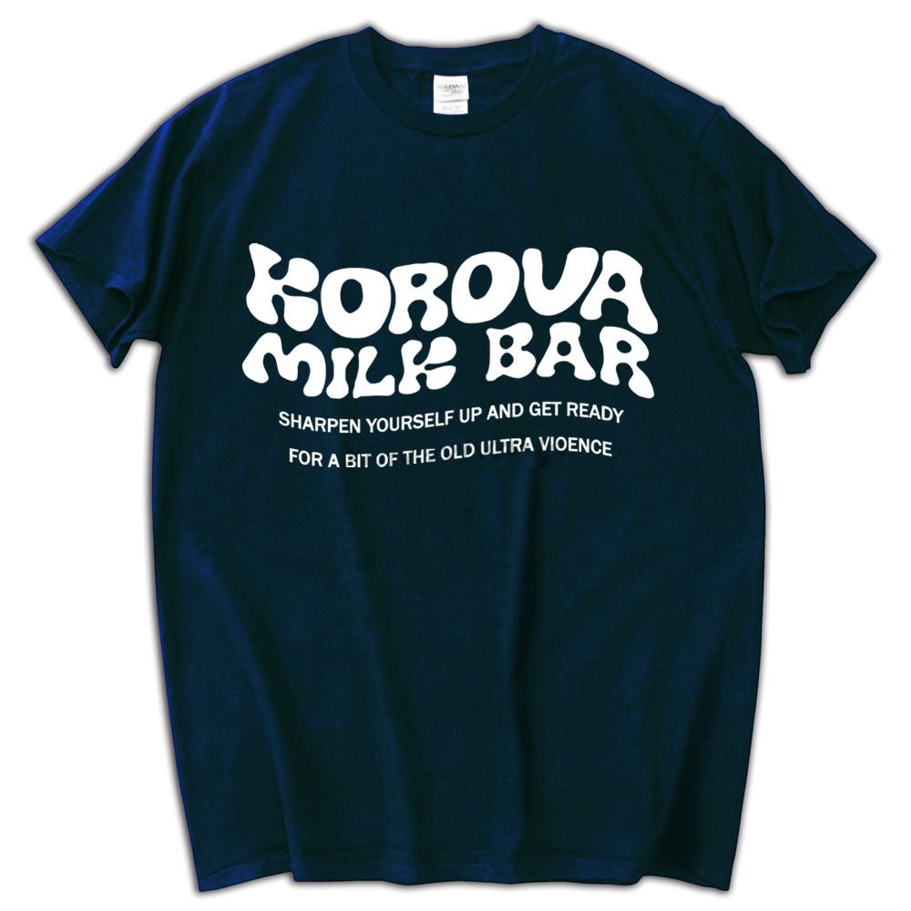 Korova Milk Bar TShirt Cotton Droogs A Clockwork Orange Inspired male fashion present for boys S