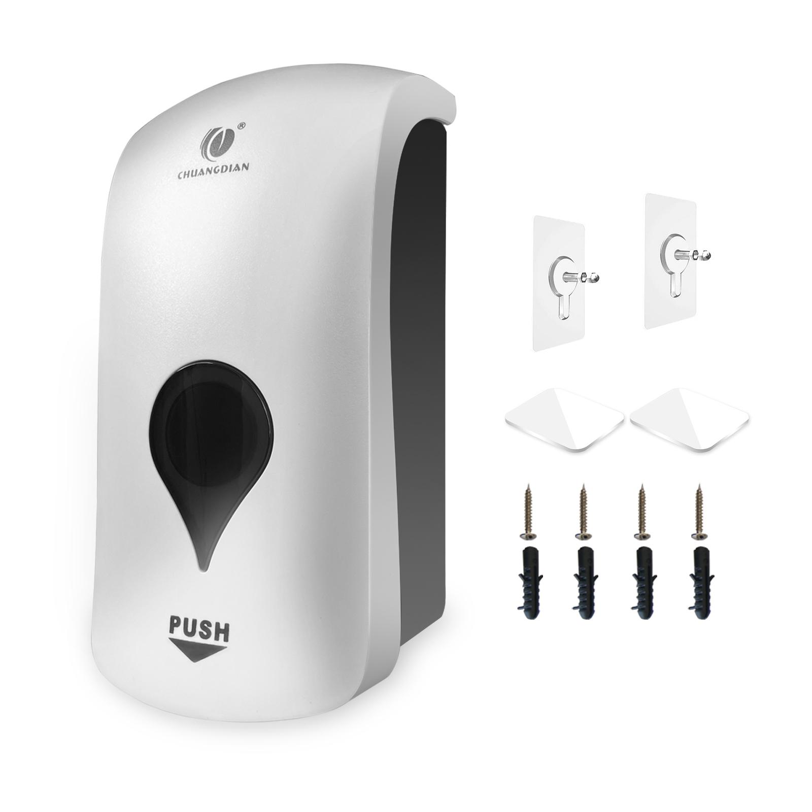 

Диспенсер для пенного мыла для рук 1000 мл настенный для кухни и ванной комнаты, дозатор жидкого пенного мыла, белый, черный, пластиковый белый