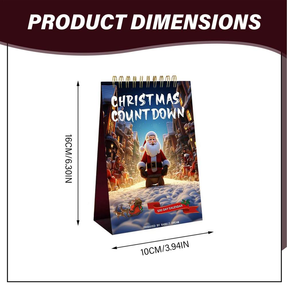 Christmas Countdown Calendar 2026 100 Day Christmas Countdown Calendar Interactive Table Centerpieces For Holiday December Teens 100 DAYS