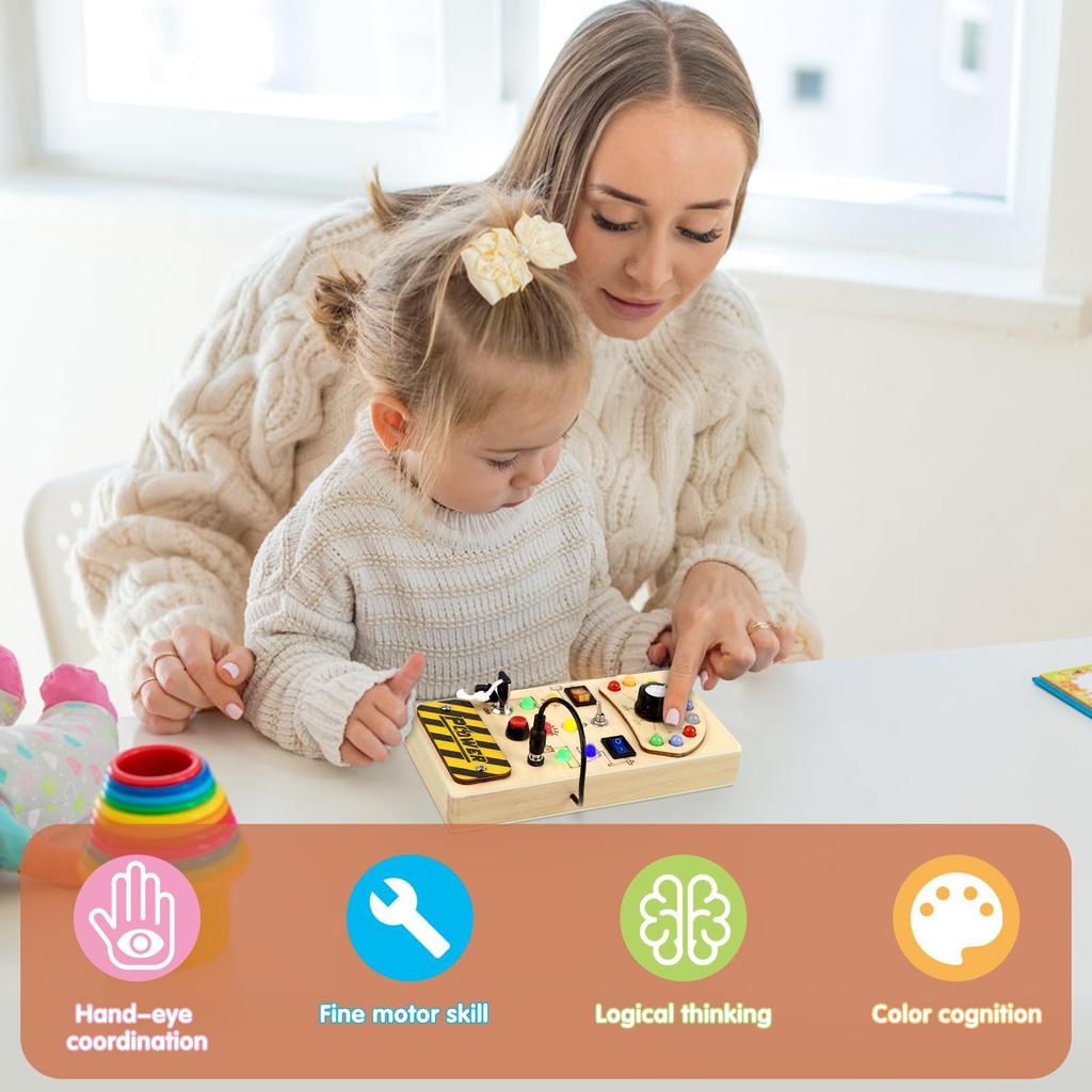 Montessori Educational Toy Busy Board Toy 1 2 3 4th Birthday Present Children Ranking Boys Girls Fidget Toy Fingertip Education Early Development