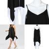 Women Plus Size V Collar Loose Bilayer Dress With Irregular Mini Silhouette For Casual And Party Wear