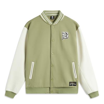 Li Ning Basketball Series Bad Five Letter Splicing Comfortable Breathable Fleece Warm Versatile Loose Jacket Men Jacket AJDV003-6