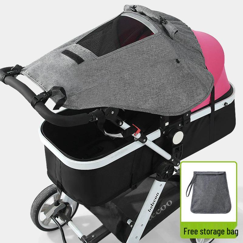 Universal Two-Way Baby Stroller Sunshade with UV Protection and Heat Insulation