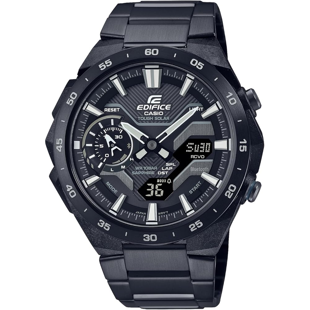 [Casio] Edifice Watch [Domestic Genuine Product] WINDFLOW Bluetooth Solar Sapphire Glass ECB-2200YDC-1AJF Men s Black