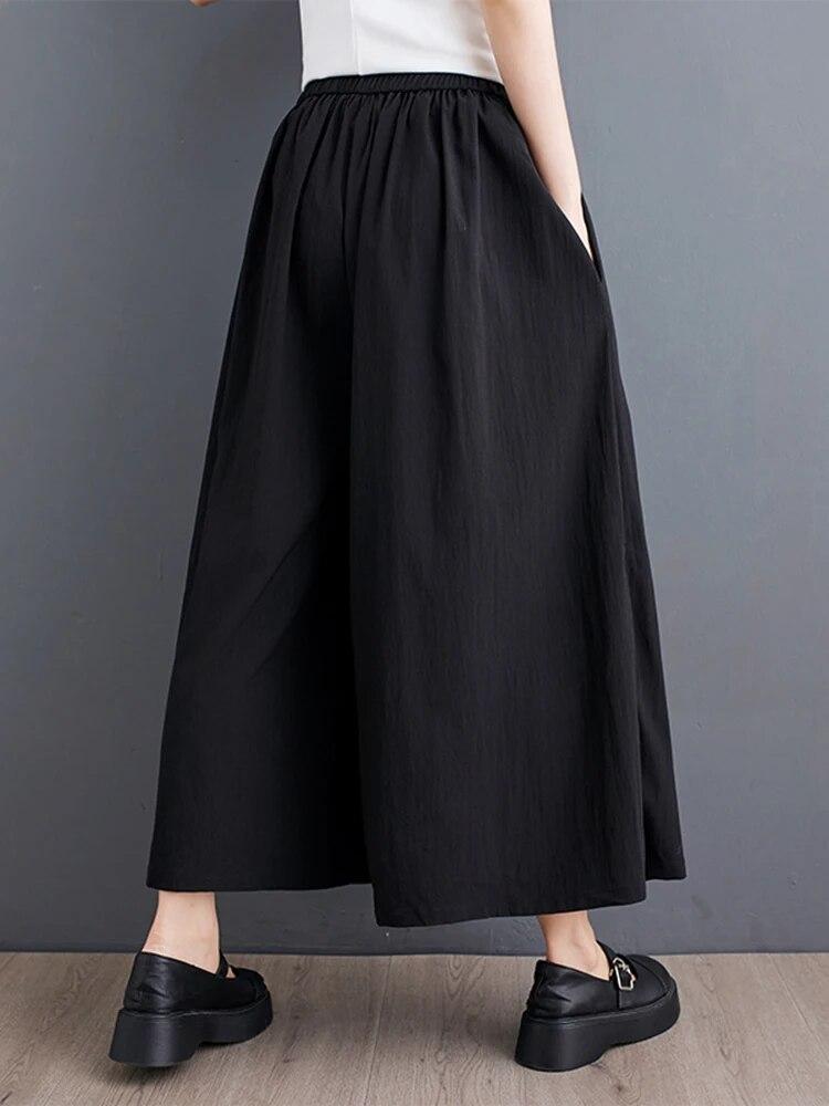 Xitao Casual Fashion Wide Leg Pants 2024 Summer New LYD1891