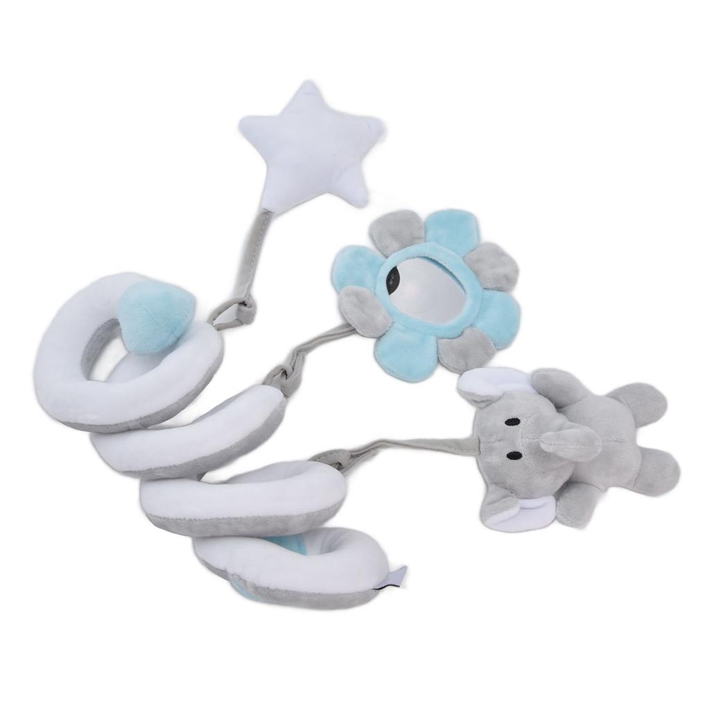Baby Plush Animal Stroller Toys Spiral Activity Hanging Toys Ringing Crib Stroller Toys