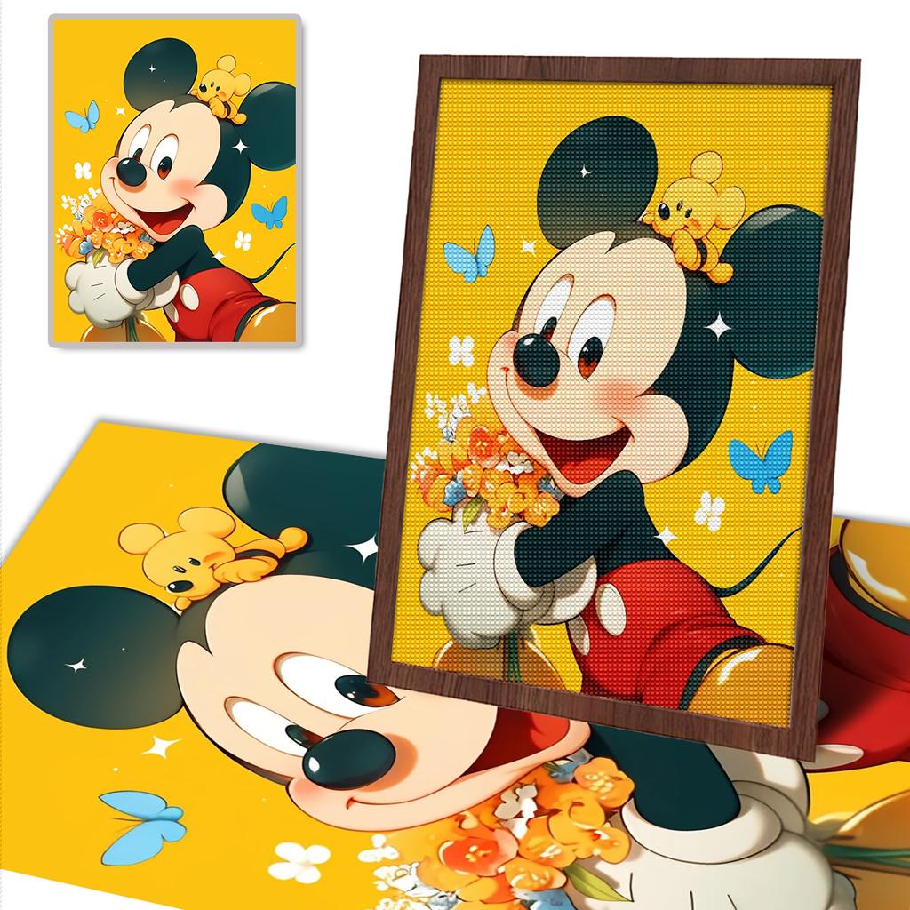 DIY Diamond Painting Mickey Mouse Cross Stitch Kit Mosaic Art Diamond Painting Full Circle Diamond Home Decoration