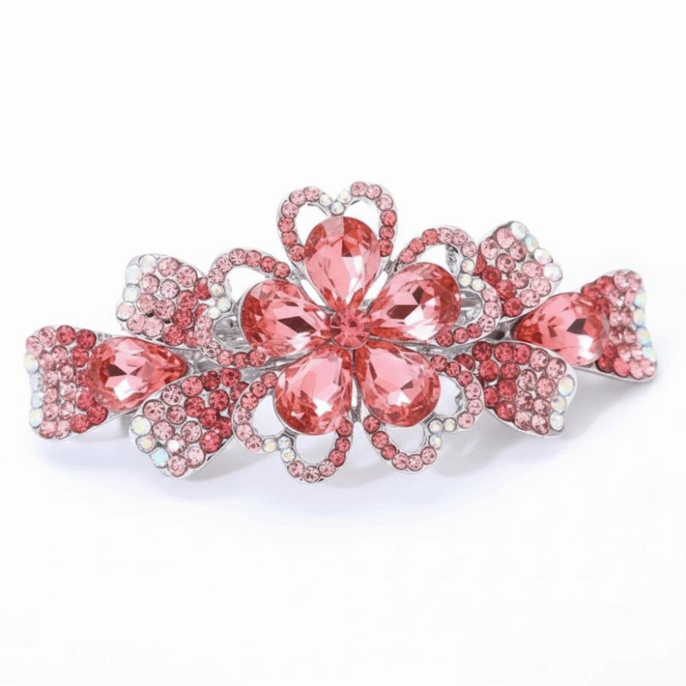 8.5cm Rhinestone Hair Clip Elegant Large Size Diamond Encrusted Hair Clips Spring Loaded Diamond Encrusted Women s Hairpins