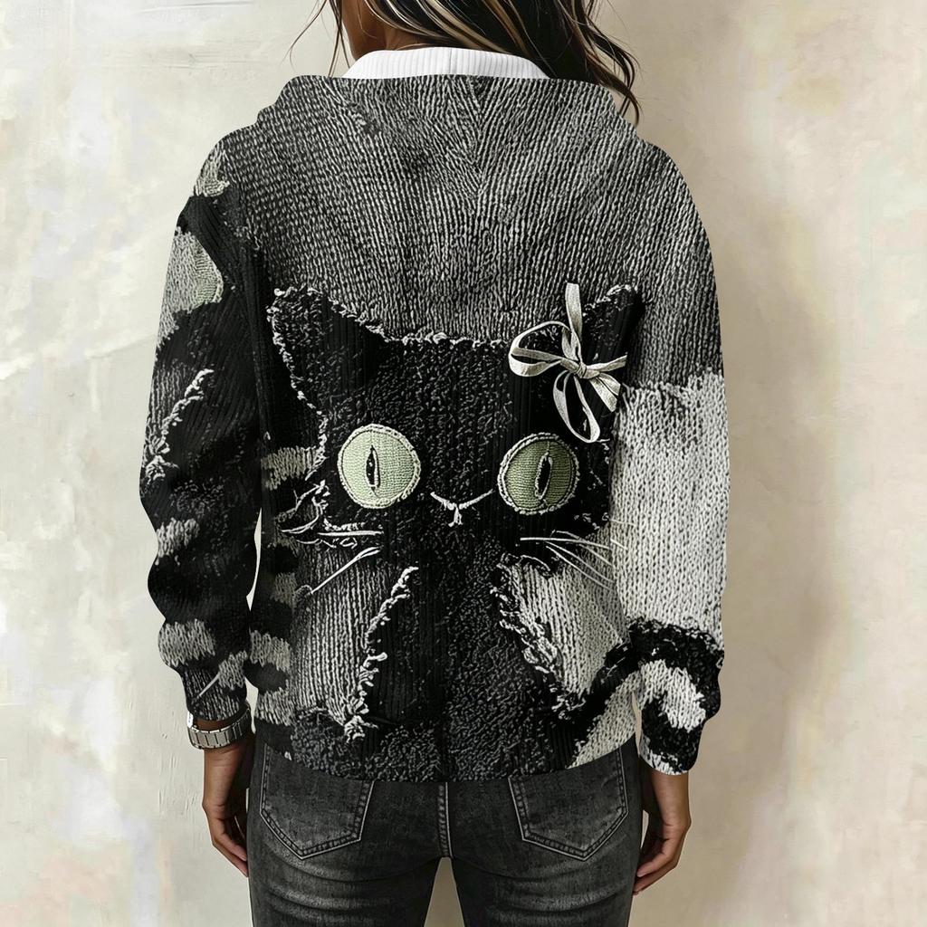 Women's Long Sleeve Halloween Print Pullover Hoodie Sweatshirt with