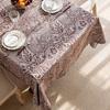 Tablecloth Waterproof Oil-Proof French Retro Style Rectangular Dining Table Cover with Tassels Crochet Patterns Home Kitchen Restaurant Decor