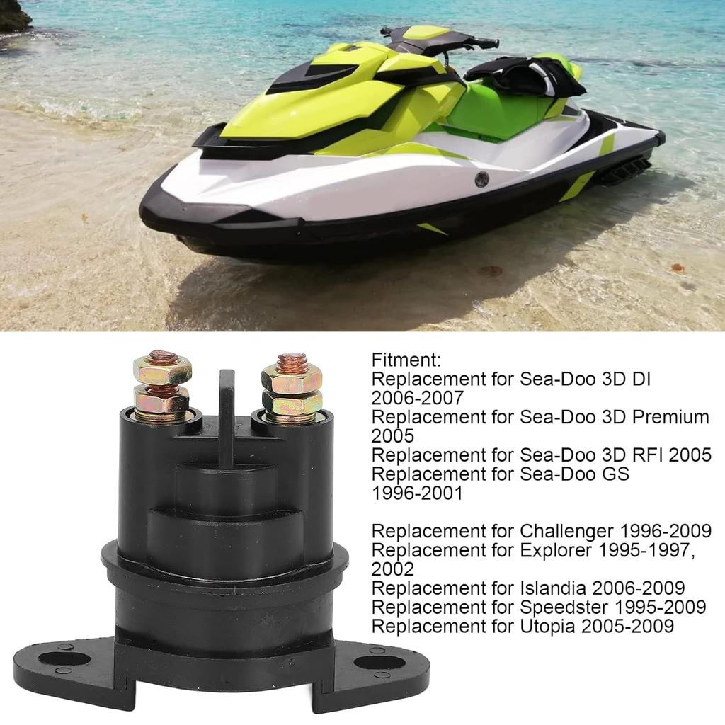 Starter Solenoid Relay Switch 278003012 278001802 Replacement for Sea Doo GTS GTX GSI, for 1995‑1997, 2002, for 2005‑2009