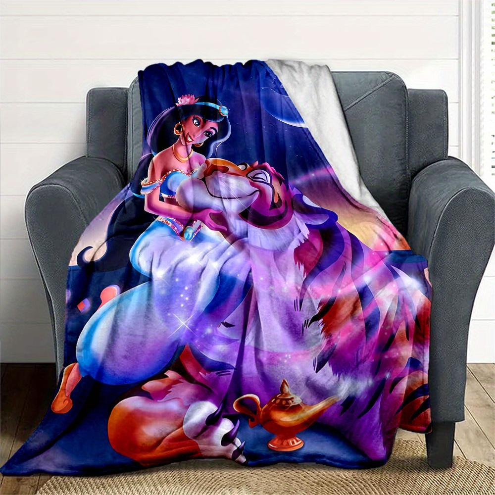 1pc, Aladdin Jasmine & Tiger Rajah Blanket Soft and Cozy Home Decor Gift for Friend, Suitable for All Seasons, Living Room, Travel, Camping