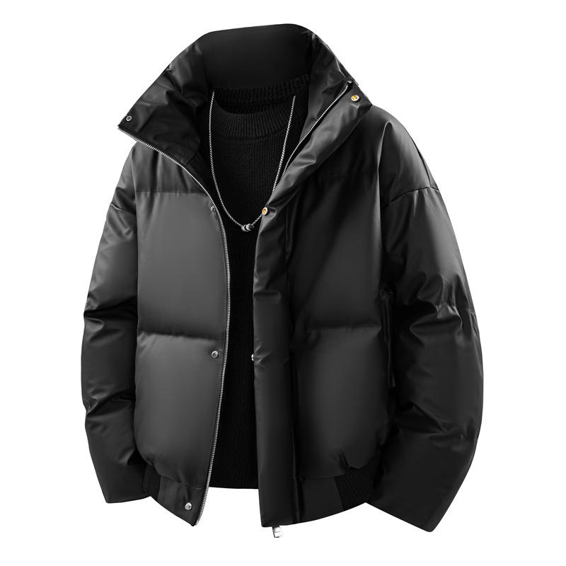 Couple Style Cotton Coat Men's Winter Youth Thickened Bread Coat Stand Collar Thickened Cotton Coat Coat Cotton Jacket