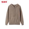 Hengyuanxiang Men's 100% Cashmere Thick Hooded Sweater