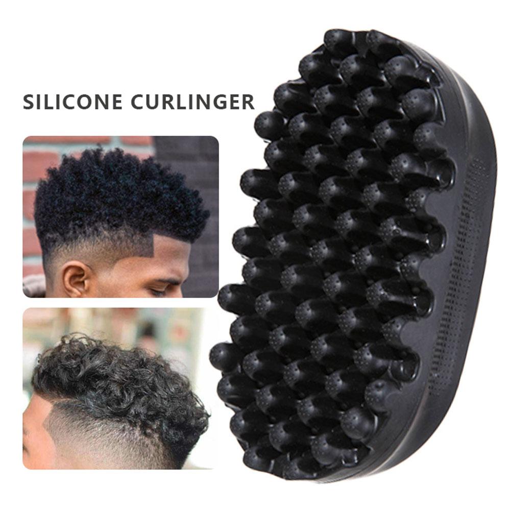 Rubber brush for curling hair