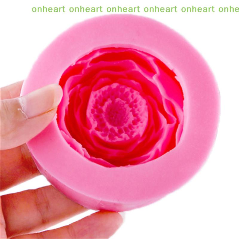 [C]Peony Flower Handmade Soap Silicone Mold Making Candle Mold Fondant Cake Decor