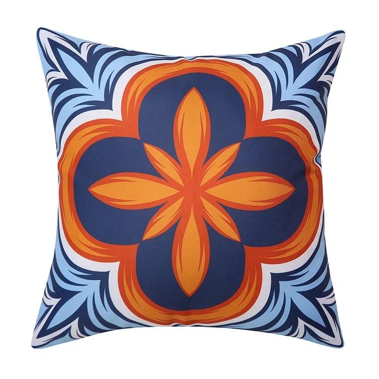 Retro Orange Blue Decorative Pillowcase Car Ornaments Office Living Room Sofa Home Pillowcase