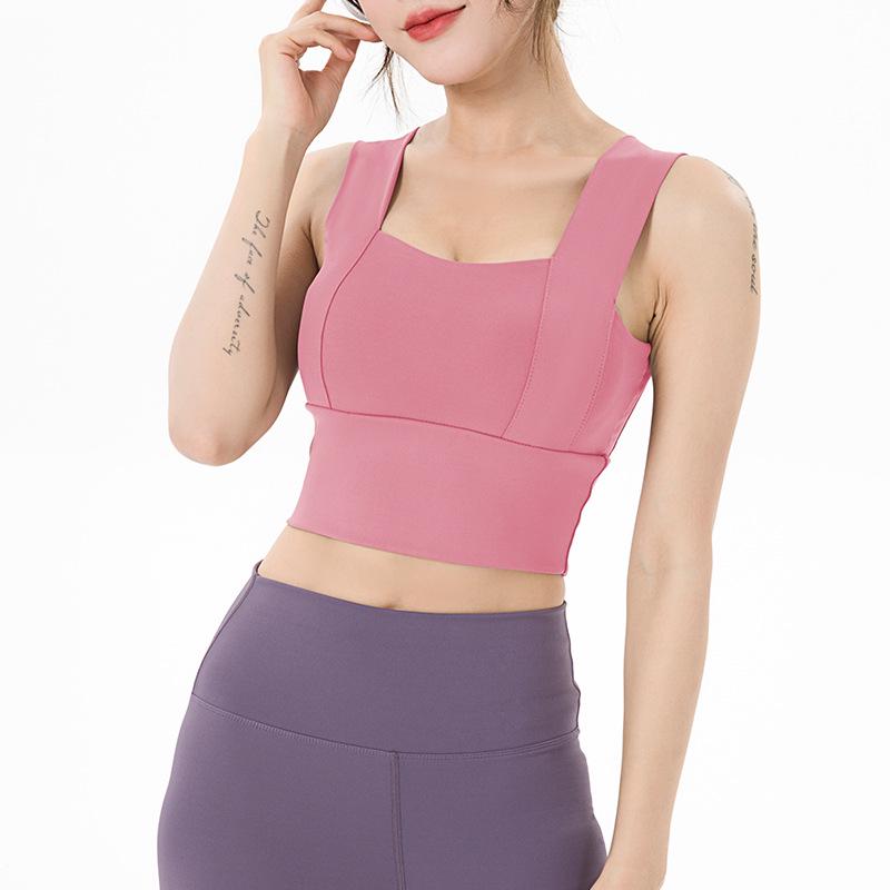 2024 Women's Summer Shockproof Sports Bra - Push-up Yoga, Running, Beautiful Back, Wide Straps Tank Top