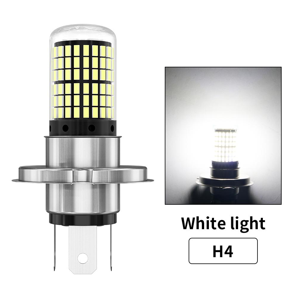 1pcs Motorcycle Lights H4 BA20D P15D Hight Light 3014 144smd Bulbs Super Bright Moto Auto Fog Lamp Led Headlight White 6000K 12V