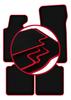 Velours-Fußmatten mit rotem Rand für: BMW 7 E32 LANG (1986-1994)