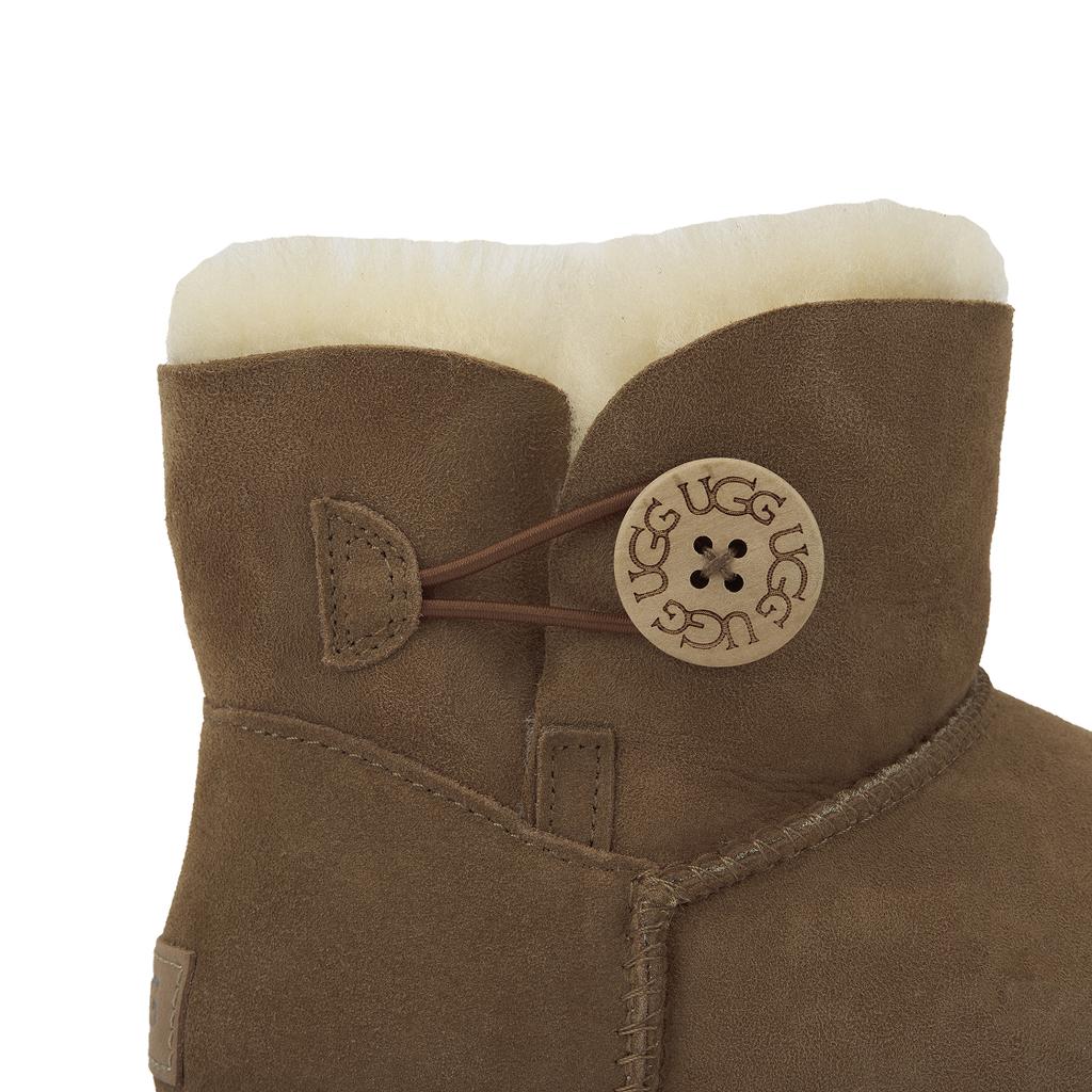 UGG Bottines Mini Bailey Button 2 Châtaigne Femme Baskets Marron 1016422-CHE