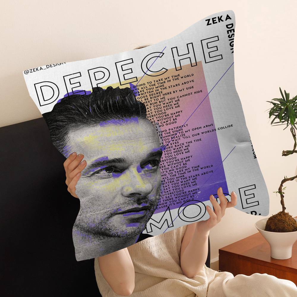 D-Depeche-M-Mode Singer Cushion Cover Inches Farmhouse Decor Home Throw Pillow Covers For Couch Decorations