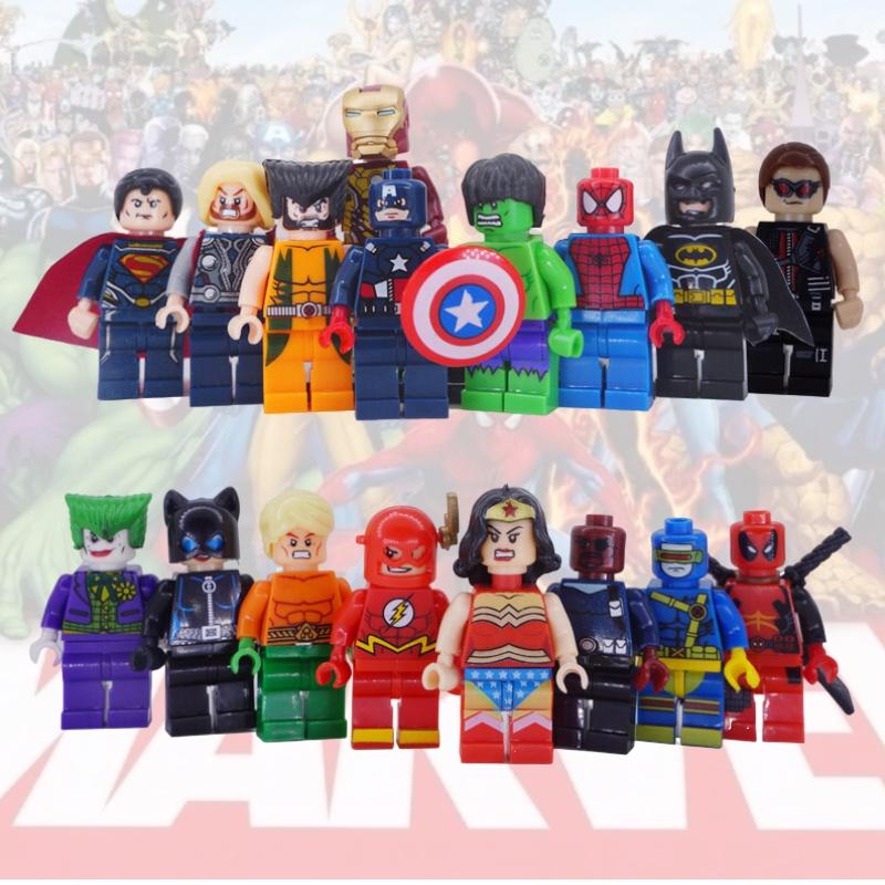 Superhero Mini Figures Set 50-100 Pieces Abs Plastic Diy Building Blocks Export Type