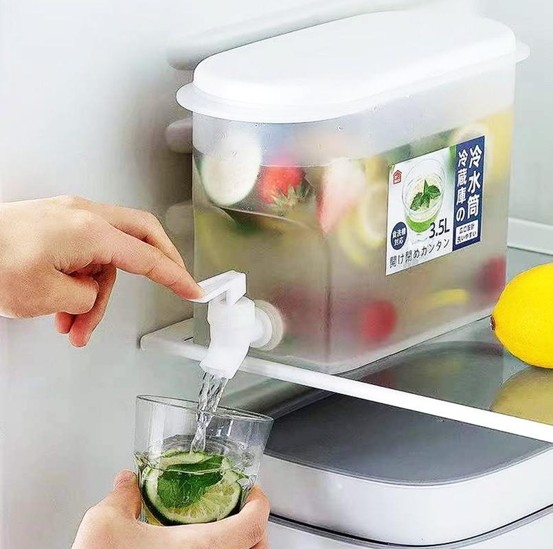 3.5L Large Capacity Water Kettle with Faucet Refrigerator Iced Cold Water Dispenser Bottle Outdoor Camping Water Kettle