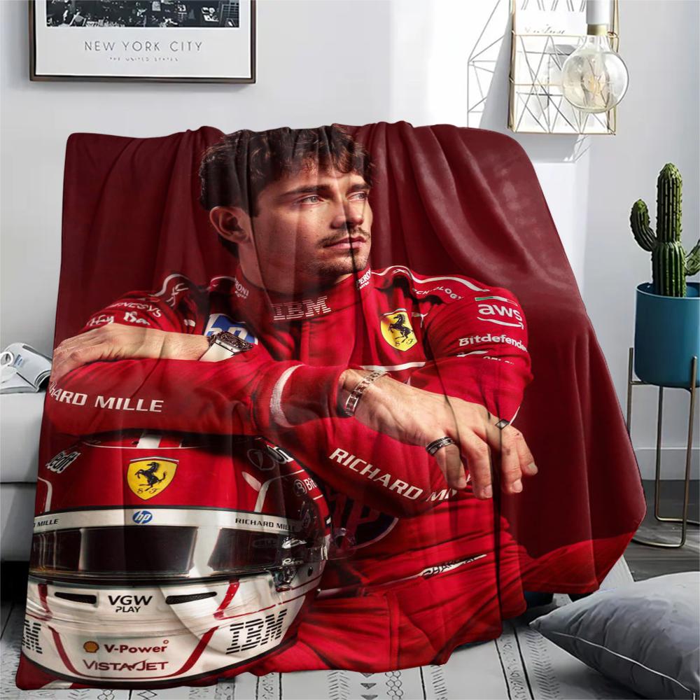 1 Pezzo Coperta in Flanella con Stampa di Charles Leclerc, Alta Qualità Confortevole per Tutte le Stagioni, Arredamento per la Casa, Calore e Comfort, Perfetta per Regali di Natale 16