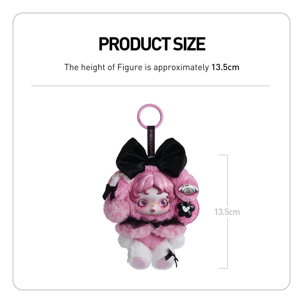 [POP MART Official Store] SKULLPANDA × MY MELODY Plush Skullpanda My Melody skullpanda Skullpanda Skullpanda Popmart Plush Doll Toy Soft Vinyl Figure