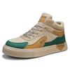 Herbst High-Top Herren Board Schuhe Plateau Erhöhung Leder Spleißen Buchstaben Mode Sport Freizeitschuhe Herrenschuhe